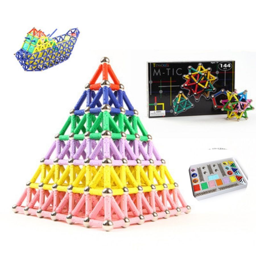 Bộ Đồ chơi nam châm xếp hình thông minh , Magnetic Sticks - Á Châu Books