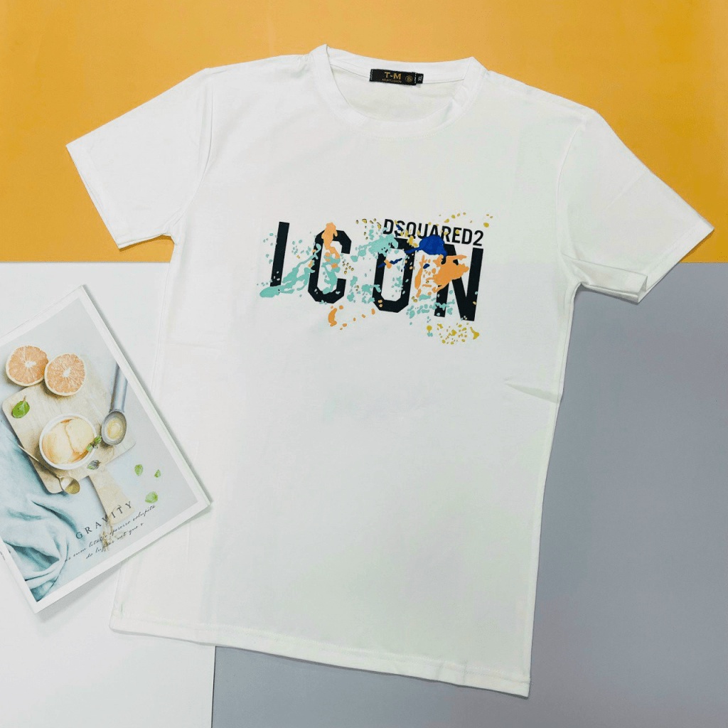 Áo Thun Nam Có Tay Ngắn Cổ Tròn Phối Họa Tiết Chữ ICON 3D Đẹp Mắt Chất Cotton Mềm Mát Dễ Vận Động [NEW UNISEX]