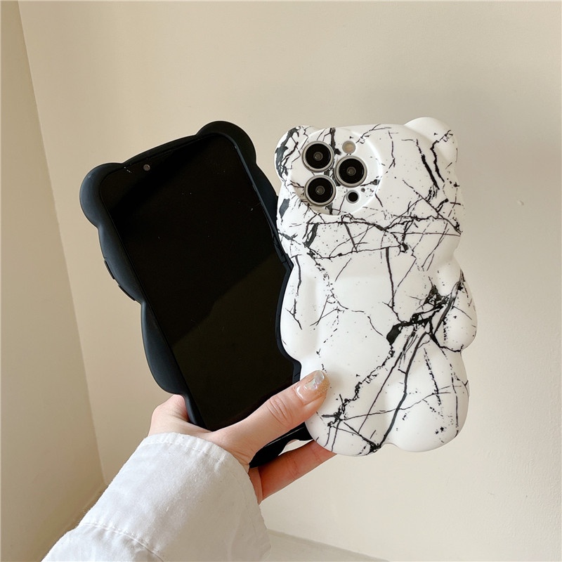 Ốp Điện Thoại Chống Sốc In Hình Gấu Hoạt Hình Cho iPhone 14 13 12 11 Pro Max XS XR XSMAX