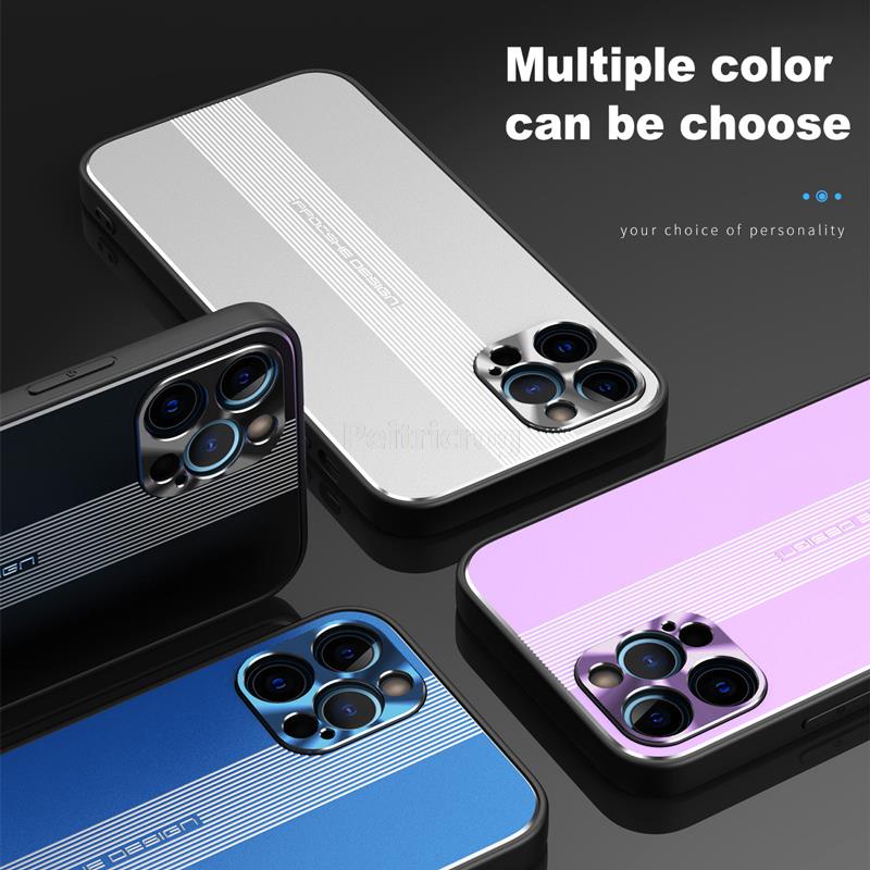 Ốp Điện Thoại Khung Kim Loại Từ Tính Bảo Vệ Camera Chống Sốc Cho iPhone 11 13 12 Pro Max XS Max XR X 7 8 Plus