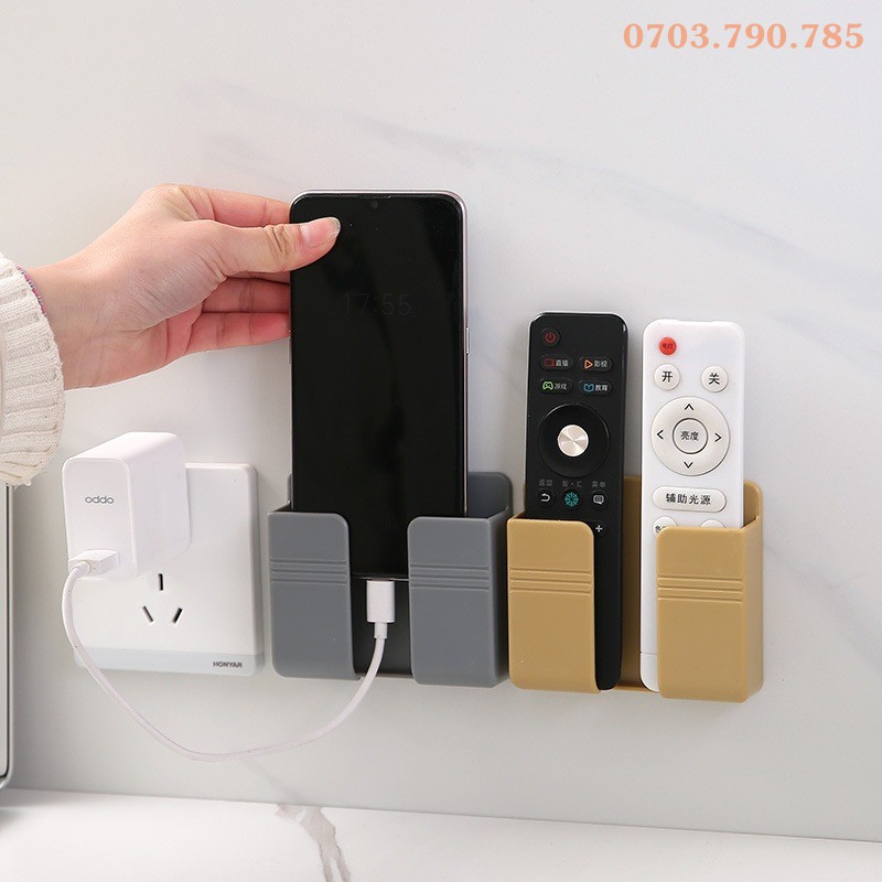 Hộp nhựa dán tường đựng remote, điện thoại và đồ dùng đa năng
