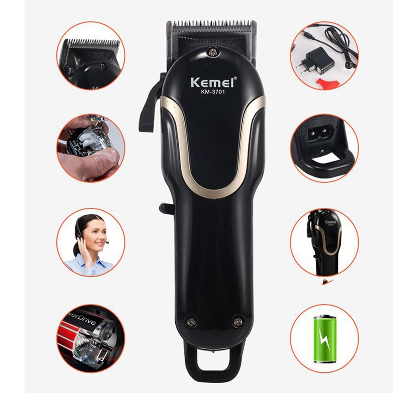 Tông đơ cắt tóc chuyên nghiệp kemei KM3701 công suất 10w