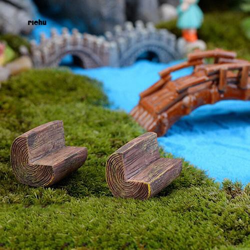 Mô Hình Ghế Dài Mini Bằng Nhựa Resin Dùng Để Trang Trí Nhà Búp Bê