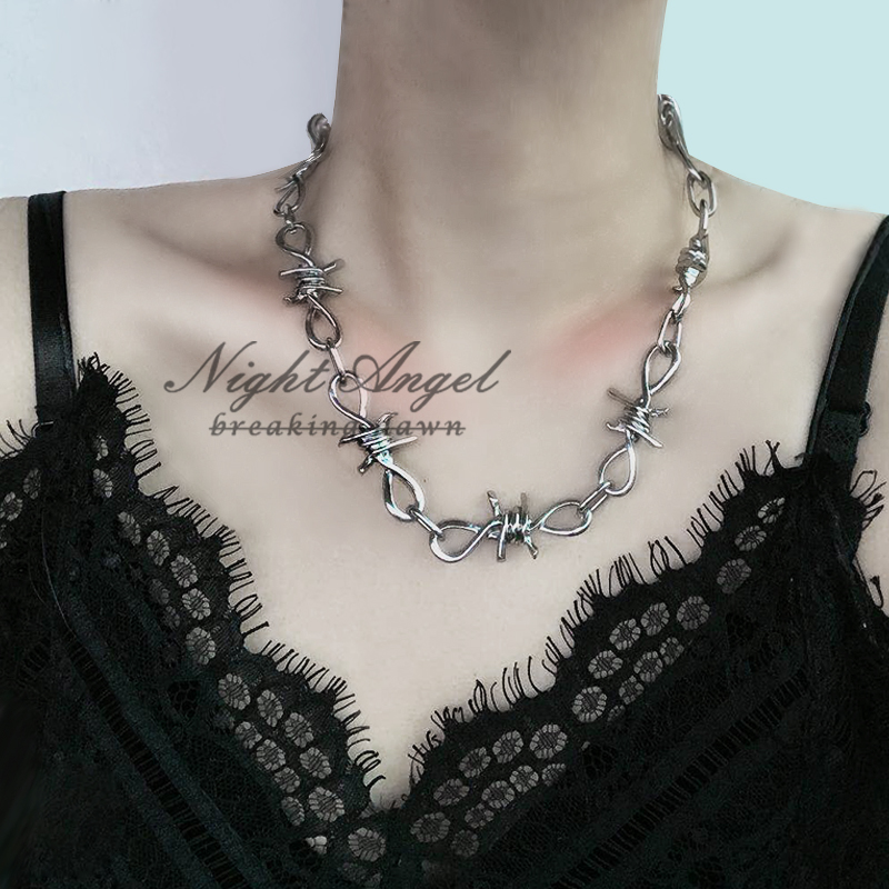 Vòng cổ mặt hình gai độc đáo phong cách hip-hop thời trang cá tính