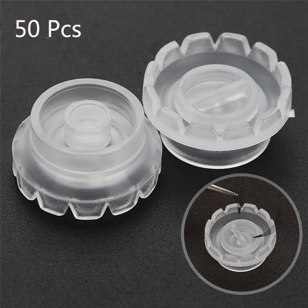 XIANTIN Set 50 Giá Đỡ Keo Dán Lông Mi Sử Dụng Một Lần Họa Tiết Hoa Đào Thời Trang Dành Cho Bạn Nữ