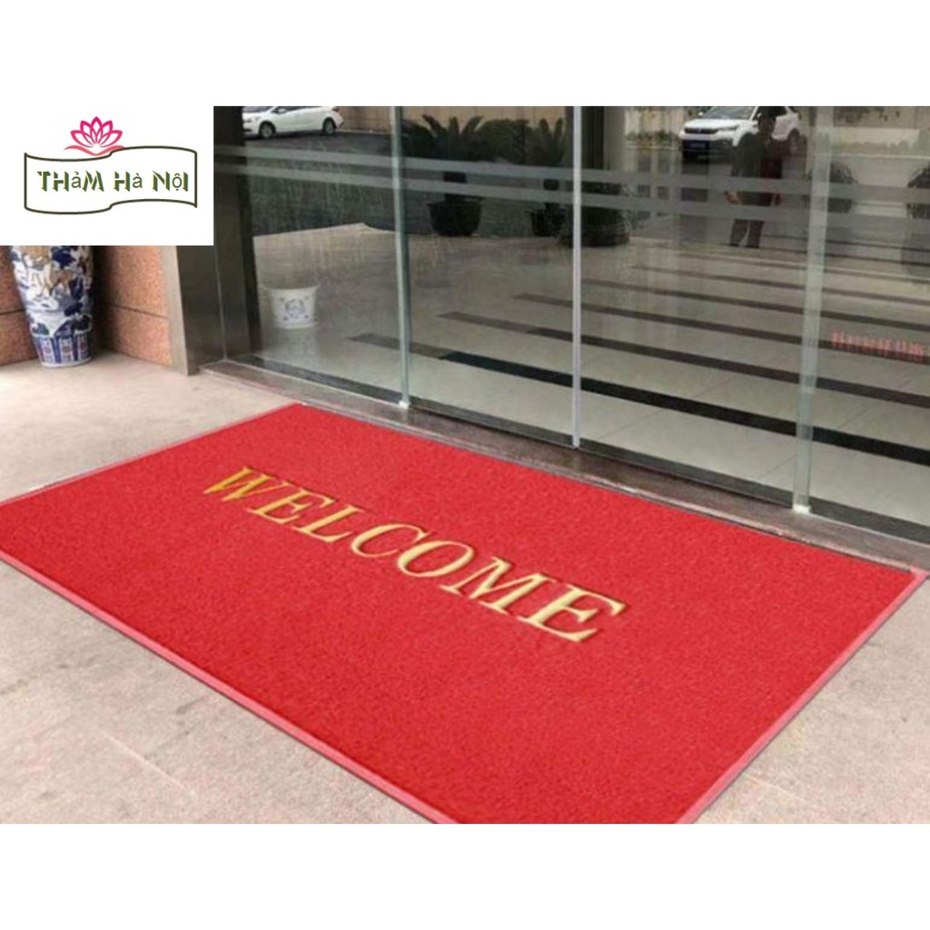 Thảm chùi chân, thảm lau chân welcome 120*180cm