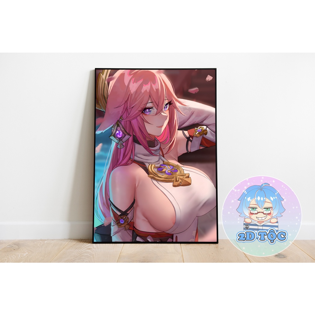 TRANH POSTER A3 YAE MIKO (1) GAME GENSHIN IMPACT CHẤT LIỆU GIẤY CAO CẤP - 2D TỘC SHOP