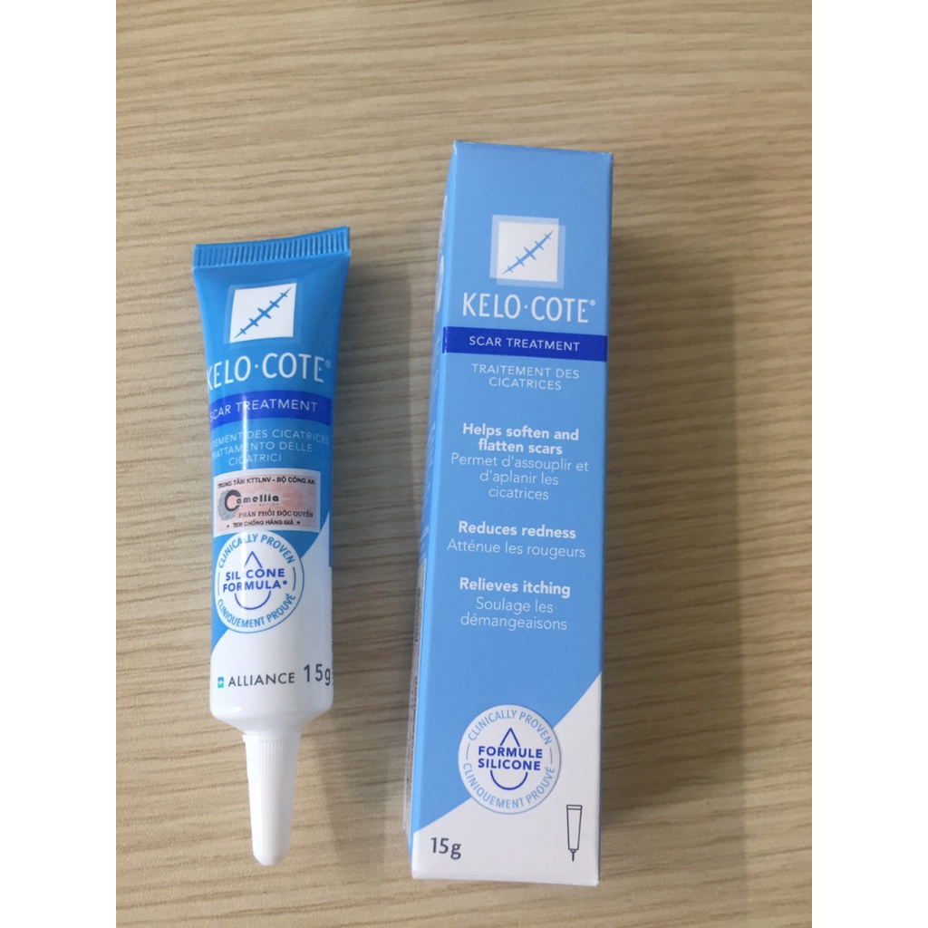 KELO-COTE GEL 15G. SẸO PHÌNH ĐẠI VÀ SẸO LỒI.