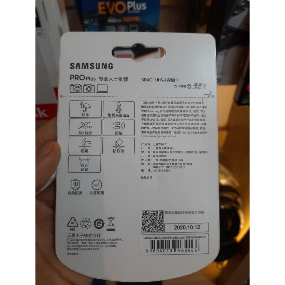 Thẻ Nhớ SDXC 32GB 64GB 128GB 256GB Samsung PRO Plus Class10 U3 (Đọc 100MB/s) - BH 5 Năm