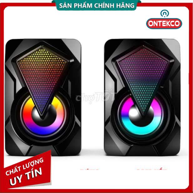 Loa mini 2.0 LeerFei E-1046 - Loa vi tính mini LED RGB bảo hành 6 tháng | giá cực rẻ