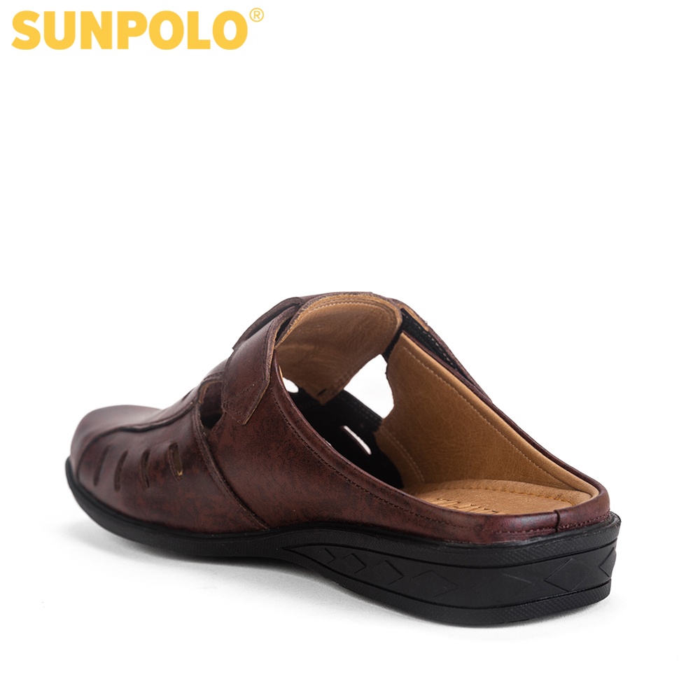 Dép sục nam Da bò cao cấp SUNPOLO - SPO006