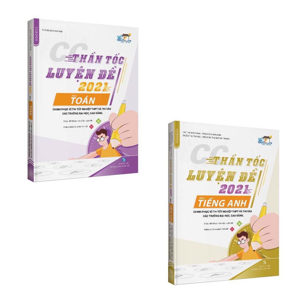 Sách - Combo CC Thần tốc luyện đề 2021 môn Tiếng Anh - Toán