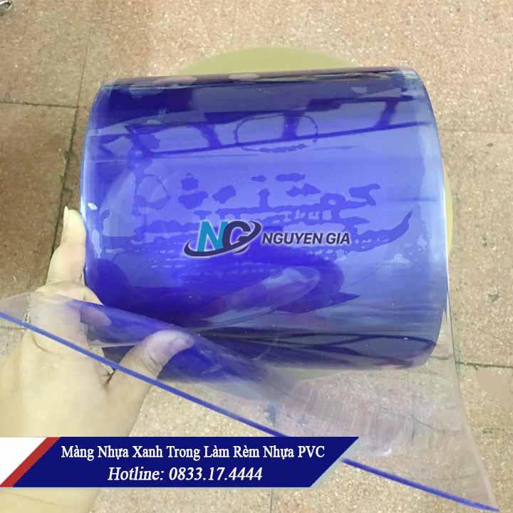 Nhựa PVC ngăn lạnh điều hòa xanh trong 2mm