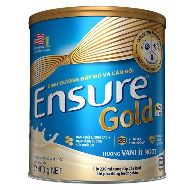 Sữa bột Ensure Gold Abbott hương Vani hộp 400g