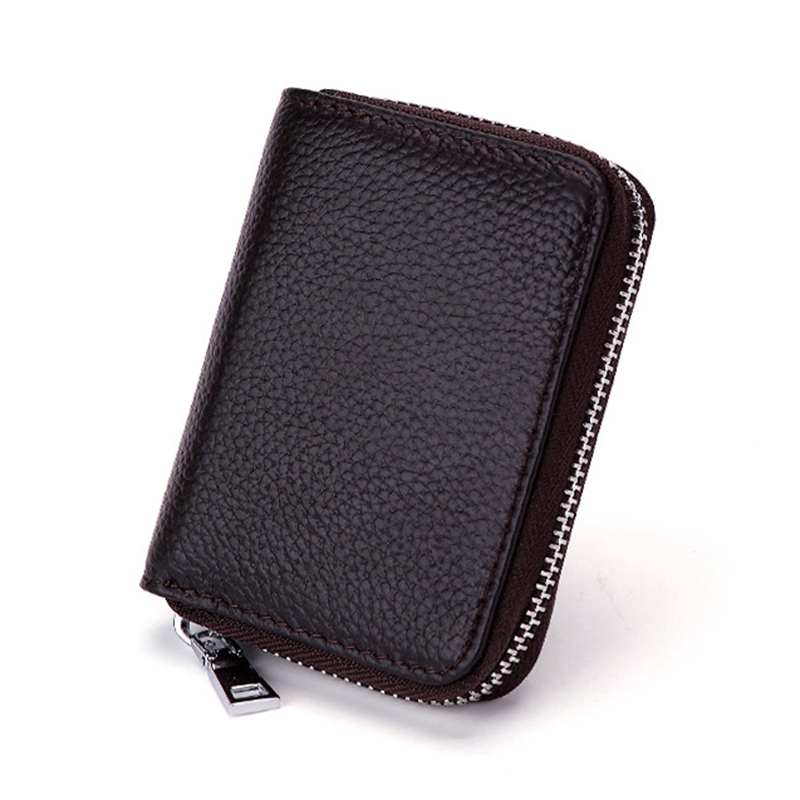 ✐ Wallet Leather Holder RFID Blocking Zipper Thin Pocket Purse ✐