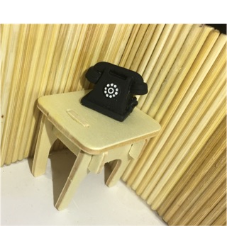 Điện thoại mini trang trí nhà búp bê dollhouse, charm slime, nhà mô hình