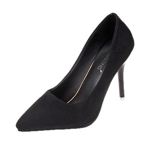 Giày cao gót trơn da lộn Big size 33-43