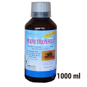 Thuốc diệt muỗi, côn trùng PERMETHRIN 50EC chai 1000ml nhập khẩu trực tiếp Anh Quốc