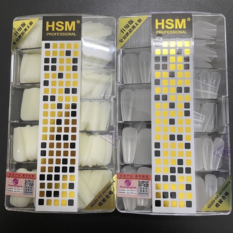 Móng úp HSM các phom chuẩn hộp 500 móng