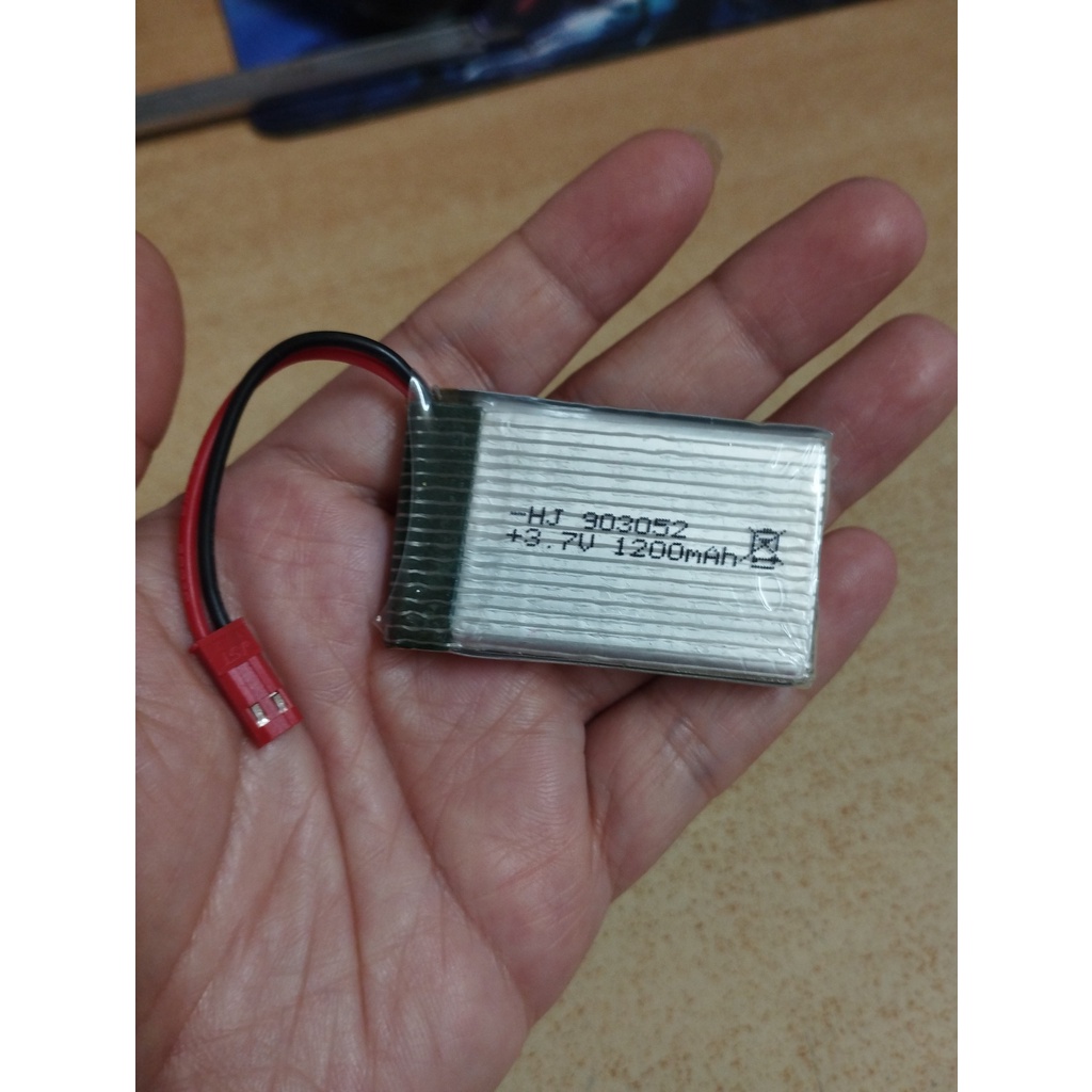 Pin sạc 3.7V dung lượng 1200mAh chân cắm JST dành cho máy bay quad điều khiển