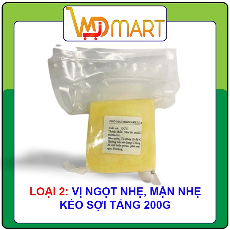 Phô mai Mozzrella kéo sợi Đức tảng 200g