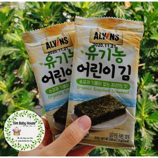 1 gói lẻ rong biển tách muối hữu cơ ALVINS cho bé ăn dặm