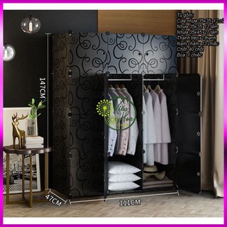 TỦ áo quần NHỰA LẮP GHÉP ĐA NĂNG 12 Ô SÂU 47CM (với THỂ TỰ thông minh THEO Ý THÍCH) (Kiều Hoa Store)