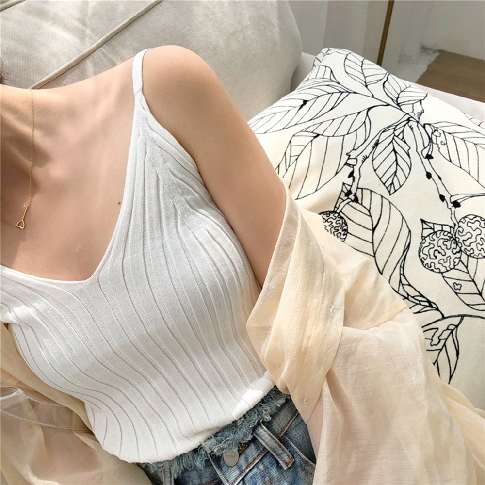 Áo Lửng Không Tay Cổ Chữ V Gợi Cảm Cho Nữ | BigBuy360 - bigbuy360.vn