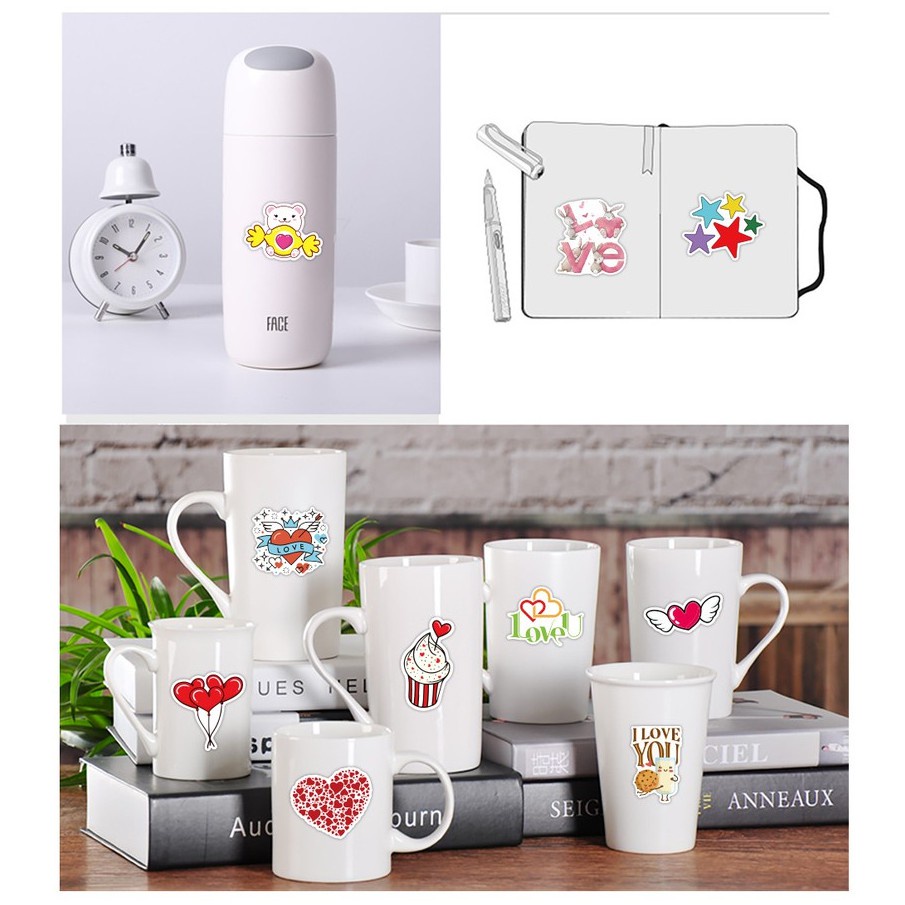 Set 100 / 50 / 25 / 10 Miếng Dán Trang Trí Chống Thấm Nước Họa Tiết Graffiti Độc Đáo