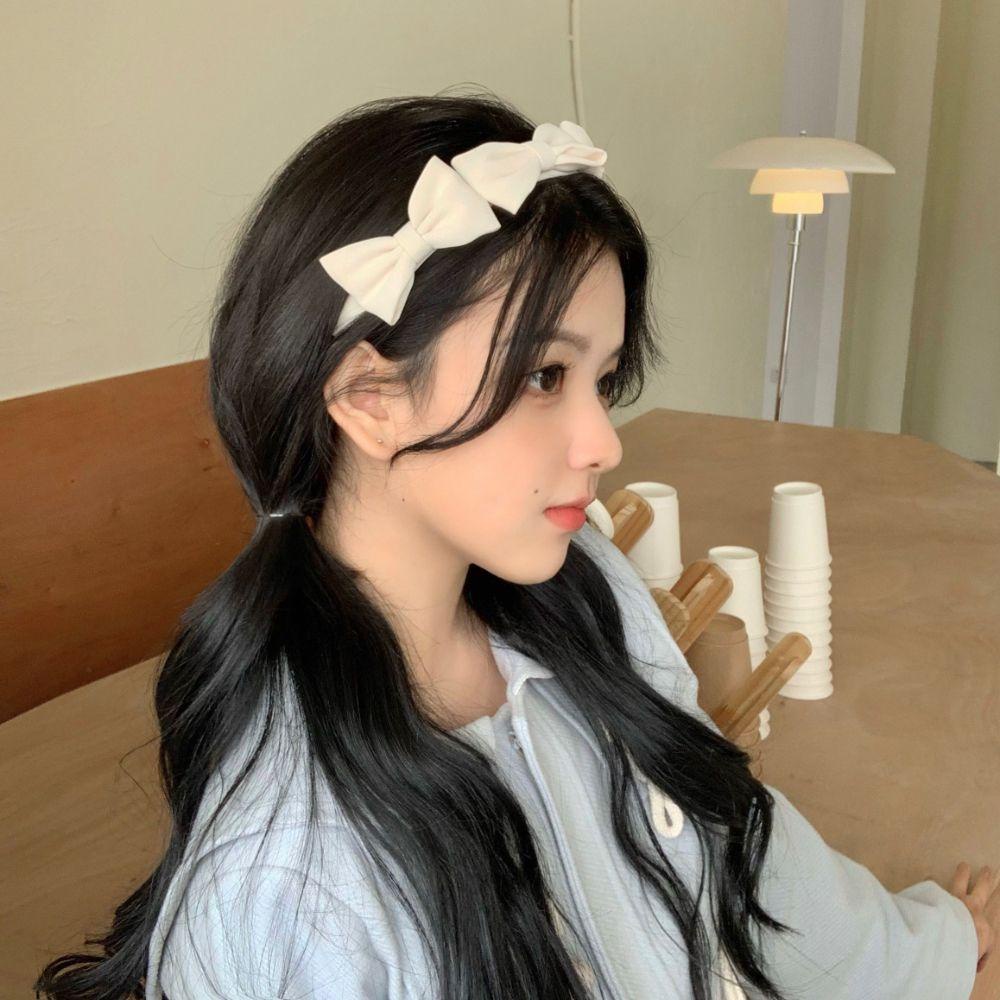 Băng Đô Cài Tóc Đính Nơ Phong Cách Hàn Quốc Ngọt Ngào Cho Nữ