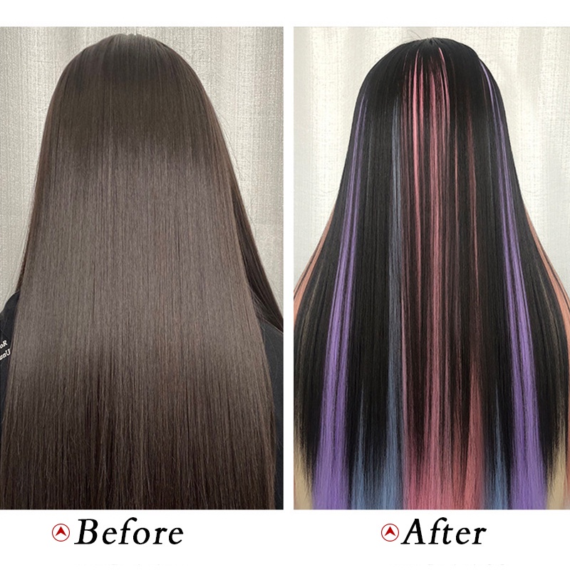 Kẹp Tóc Giả Dài 28 Màu Tùy Chọn Bằng synthetic