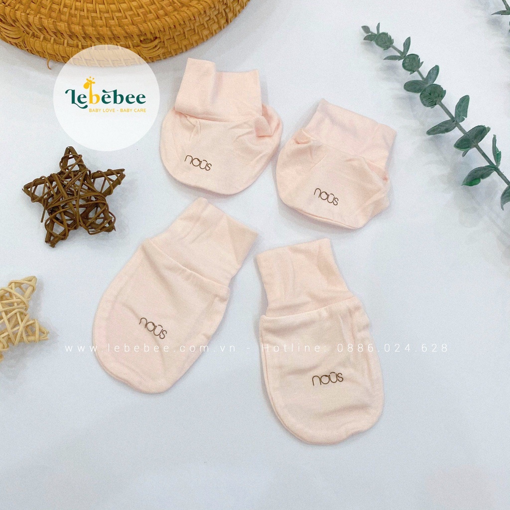 Set bao tay và bao chân Nous nhiều màu cho bé chất pettit mềm mại – Lebebee