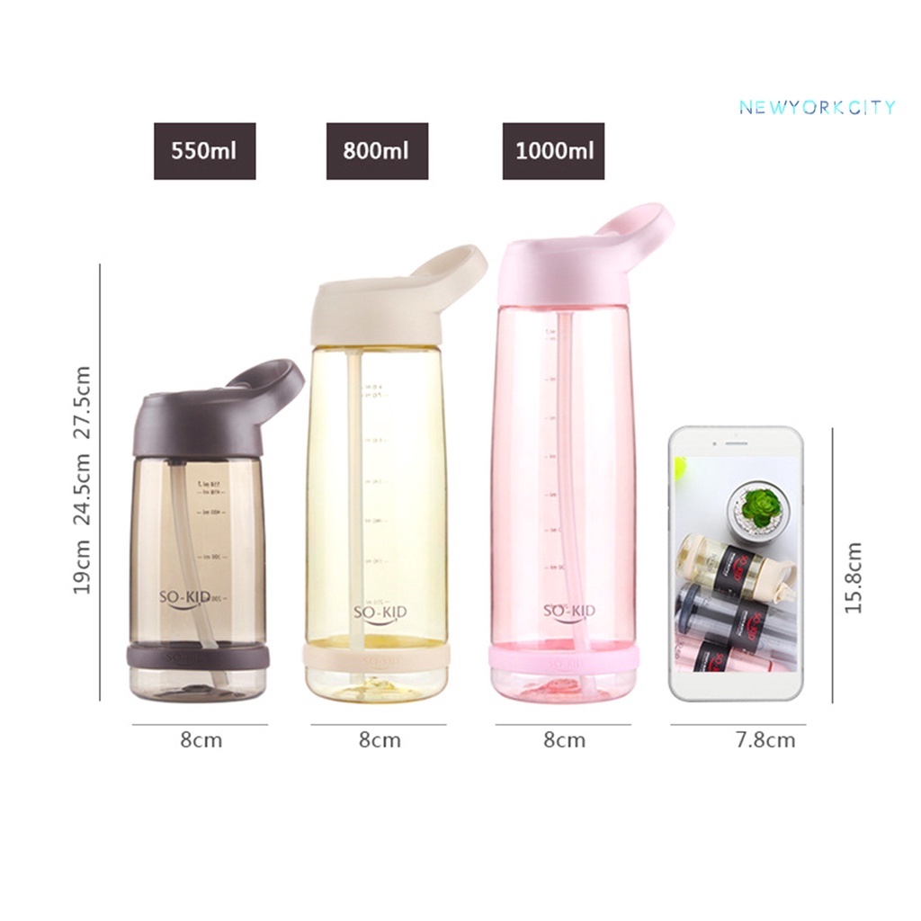 Bình Nước Thể Thao Dung Tích Lớn Có Tay Cầm Và Ống Hút Tiện Dụng