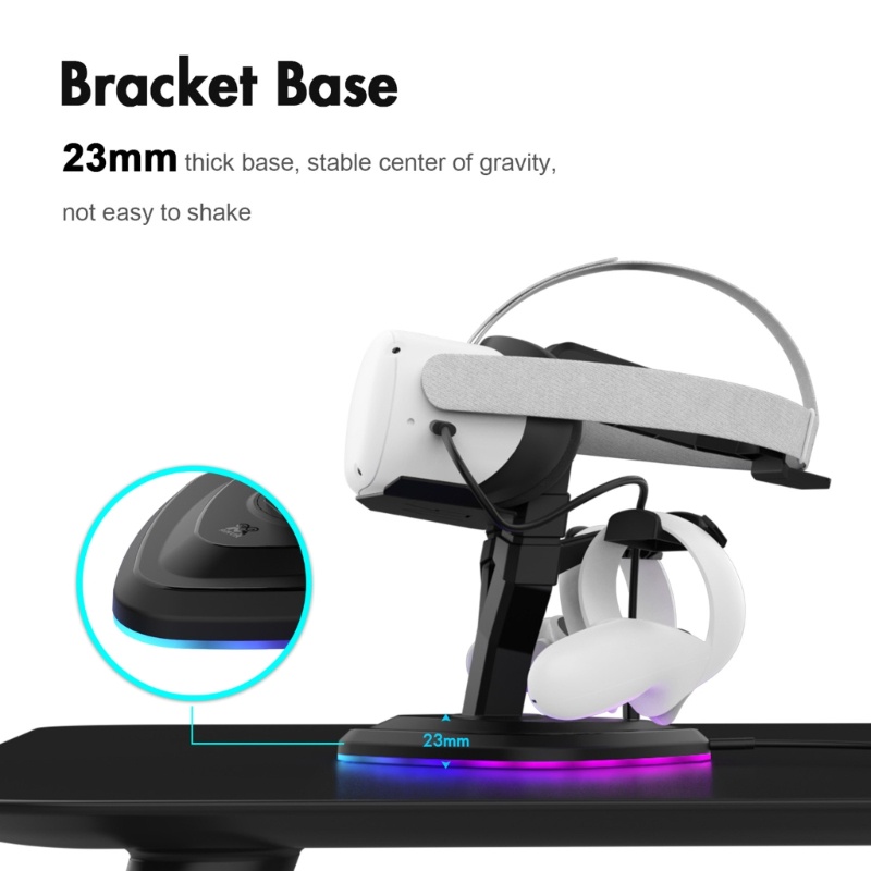 Giá Đỡ Sạc Mũ Bảo Hiểm Có Đèn Led Điều Chỉnh Được Quest2 Pico 3