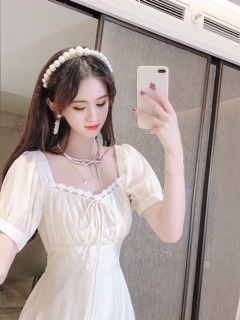 ĐẦM MIDI CỔ U (KÈM HÌNH THẬT)
