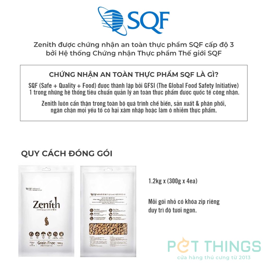 Hạt mềm Zenith cho mèo 1.2kg thức ăn bữa chính