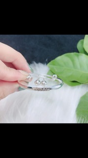 Lắc tay bạc khắc tên