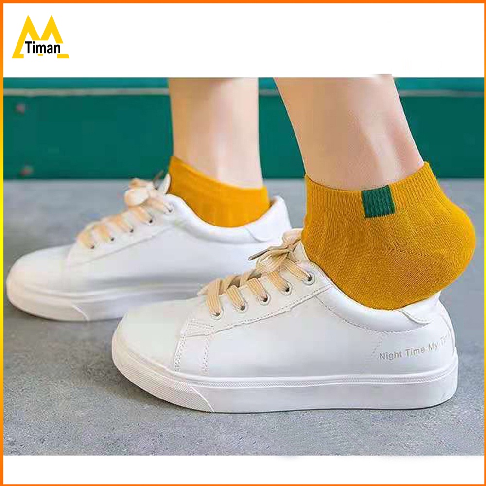 Tất nữ cổ ngắn Hàn Quốc TIMAN TNS01 kháng khuẩn khử mùi phong cách hàn quốc