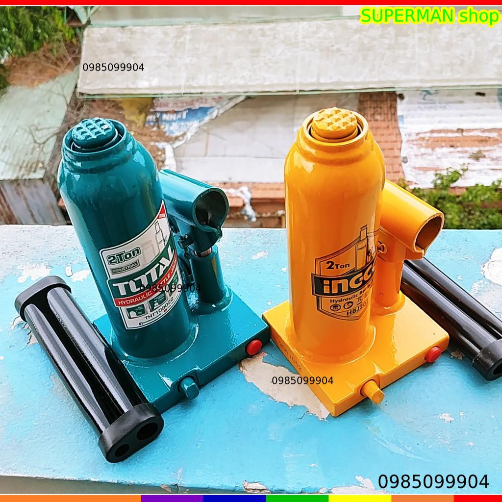 Con đội thủy lực 2 tấn Ingco HBJ202 Total THT109022 kích đội 2 tấn ( có các loại 4 tấn 6 tấn 10 tấn 12 tấn)
