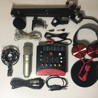 [ RẺ VÔ ĐỊCH ] Combo Thu Âm cao cấp- isk At100 + Soundcard Icon Upob Pro_ full đủ phụ liện. Tặng tai kiểm âm
