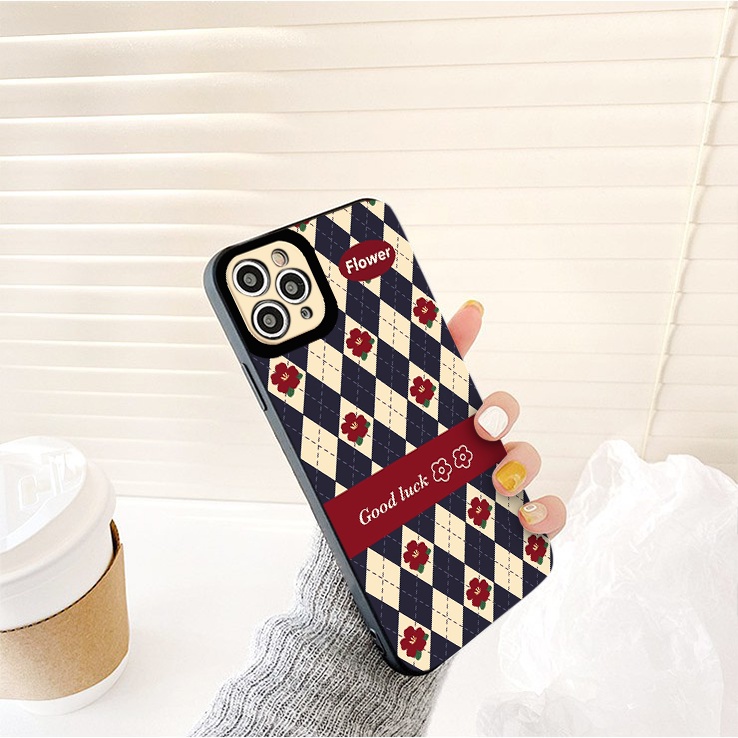 Ốp lưng cho iphone - Ốp lưng in hình nền kẻ caro nhẹ nhàng, trẻ trung 6s/6/7/7plus/8/8plus/x/xs/xs max/11/12/13/pro/max