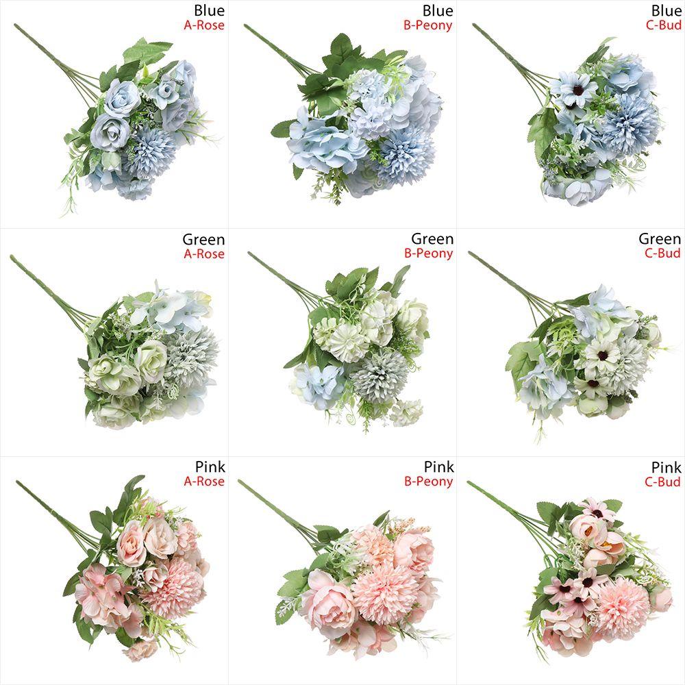 KUNHEV Bó Hoa Mẫu Đơn Giả 7 Bông Trang Trí Tiệc Cưới