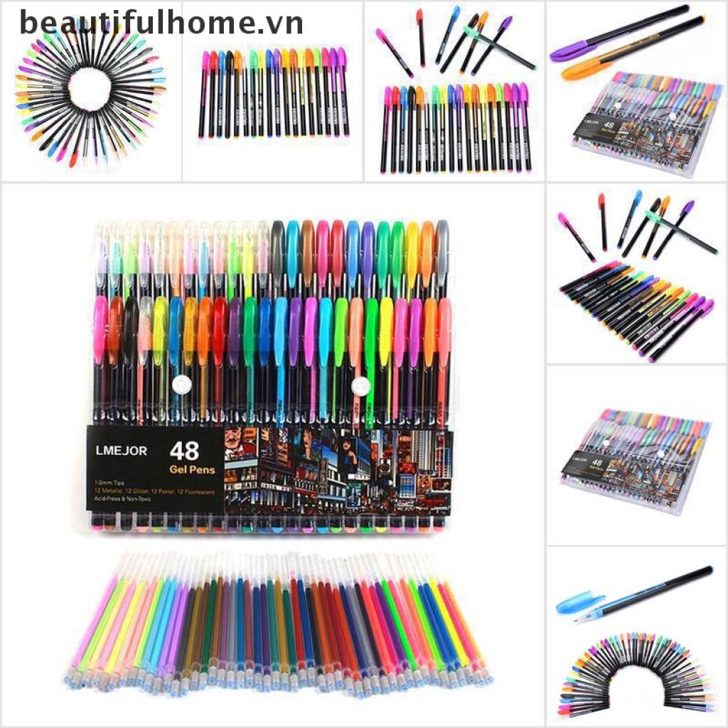 Set 48 cây bút mực gel neon nhiều màu sắc