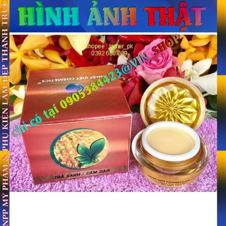 NHẬT VIỆT COSMETICS - Kem ngừa tàn nhang, Làm mờ nám sạm, Giữ ẩm, Trắng da dưỡng chất Trà xanh - Cám gạo (20g)