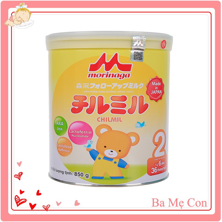 [ MẪU MỚI tách đai có quà tặng] Sữa MORINAGA số 2 Nhật Bản 850G (6 – 36 THÁNG)