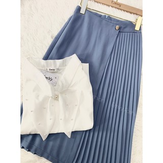 Chân váy tuyết mưa phối xếp ly EMVY-CV7