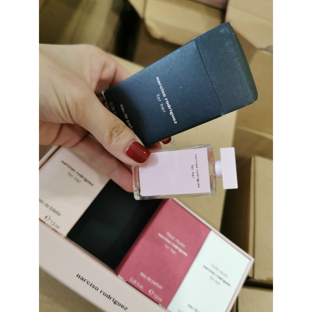 Sỉ - Set nước hoa Narciso Rodriguez 4 chai mini  chai 7,5ml