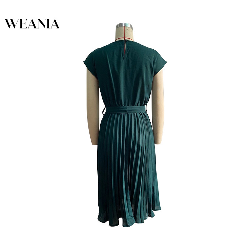 Đầm Mini Xếp Li Phối Dây Thắt Thanh Lịch Dành Cho Nữ