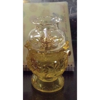 Đèn thắp dầu lưu ly hoa sen 039