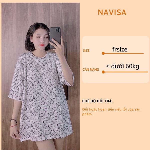 Áo thun tay lỡ form rộng áo phông nam nữ NAVISA M390